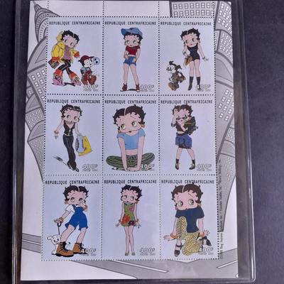 International Collectors Society Betty Boop "Betty in the City" Postage stamp with COA