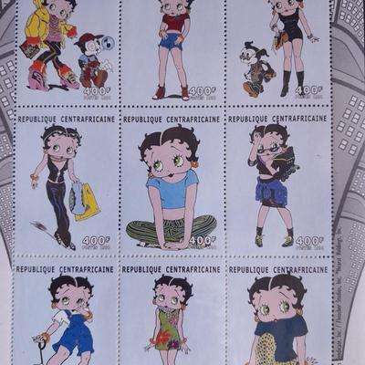 International Collectors Society Betty Boop "Betty in the City" Postage stamp with COA