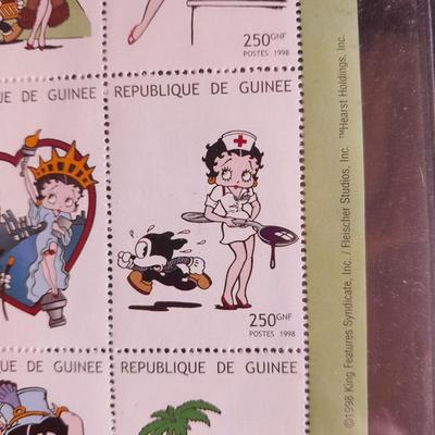 International Collectors Society Betty Boop "Fantastic Career" Commemorative sheet Postage Stamp with COA