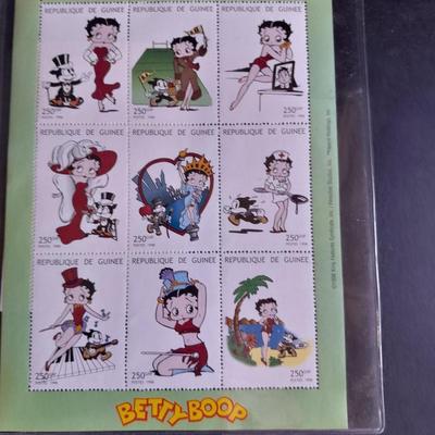 International Collectors Society Betty Boop "Fantastic Career" Commemorative sheet Postage Stamp with COA
