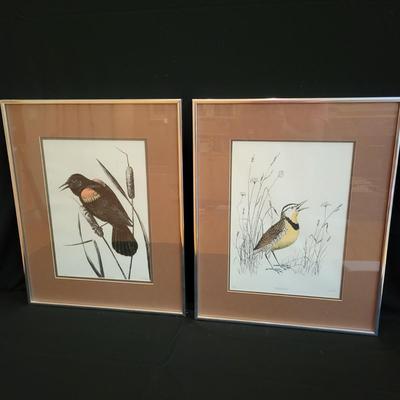 Pair of Pencil-Signed & Numbered Lithographs by Jo Dye (S-DW)