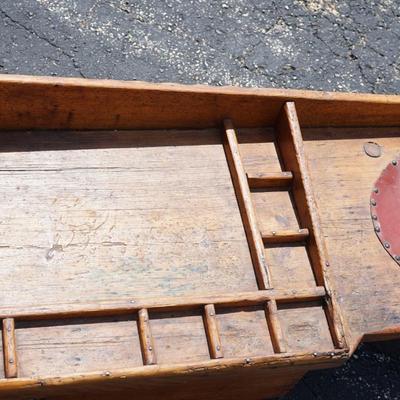 LATE 19TH CENTURY PINE HAND CRAFTED COBBLERS BENCH.