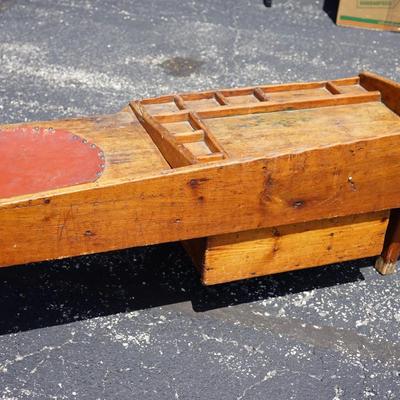 LATE 19TH CENTURY PINE HAND CRAFTED COBBLERS BENCH.