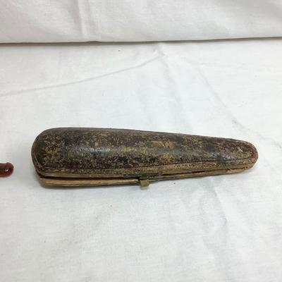 Lot 374  Antique Meerschaum Cheroot Holder in Original Leather Case