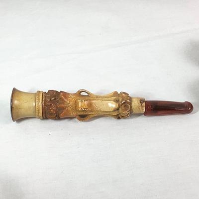 Lot 374  Antique Meerschaum Cheroot Holder in Original Leather Case