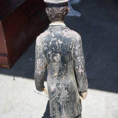 UNIQUE ANTIQUE " ABE LINCOLN" CHARACTER  STATUE OF 41" CEMENT /HAND PAINTED