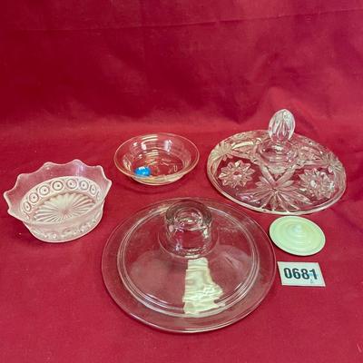 Misc lids and glass pieces