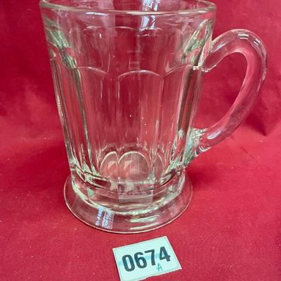 Heavy duty glass mug