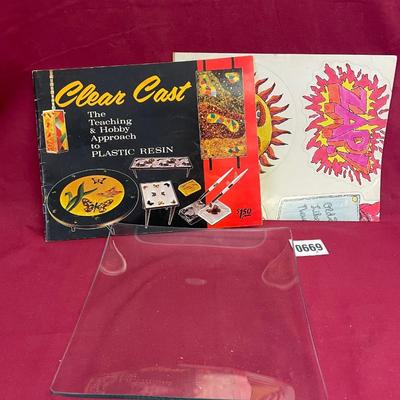 Square dish, epoxy book