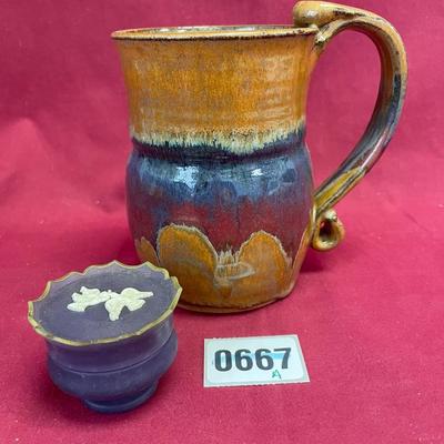 Mug and Avon empty container