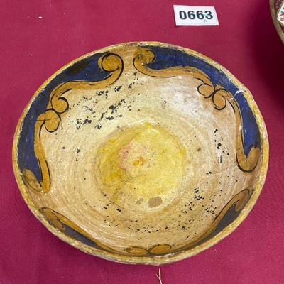 Tin and wood bowl