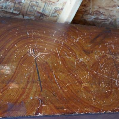 19TH CENTURY CLASSIC GRAIN PAINTED BLANKET CHEST ON BUN FOOTINGS.