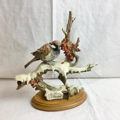 Lot 376. Signed Vintage 1983 Capodimonte Giuseppe Arman Bird