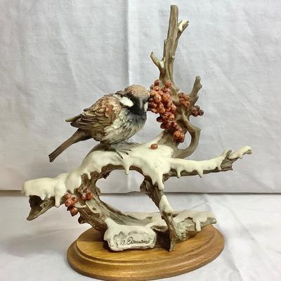 Lot 376. Signed Vintage 1983 Capodimonte Giuseppe Arman Bird