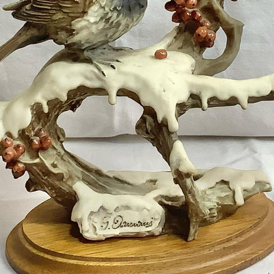 Lot 376. Signed Vintage 1983 Capodimonte Giuseppe Arman Bird