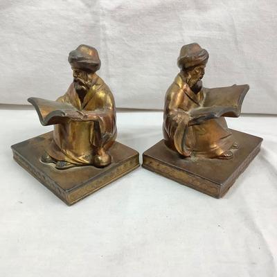 Lot 378 Vintage L. V. Aronson 1923, Man in Turban Scholar Bookends