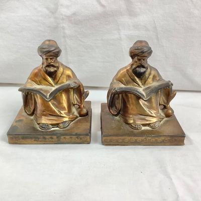 Lot 378 Vintage L. V. Aronson 1923, Man in Turban Scholar Bookends