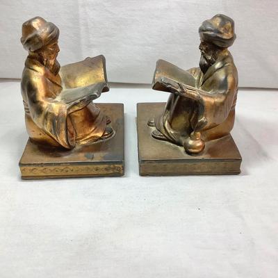 Lot 378 Vintage L. V. Aronson 1923, Man in Turban Scholar Bookends