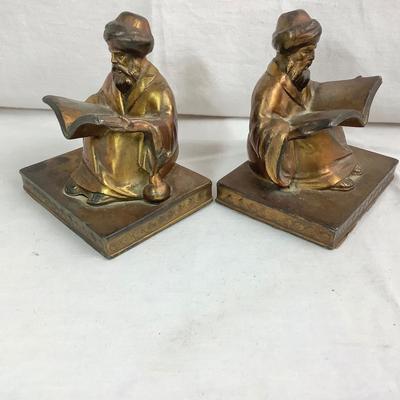 Lot 378 Vintage L. V. Aronson 1923, Man in Turban Scholar Bookends