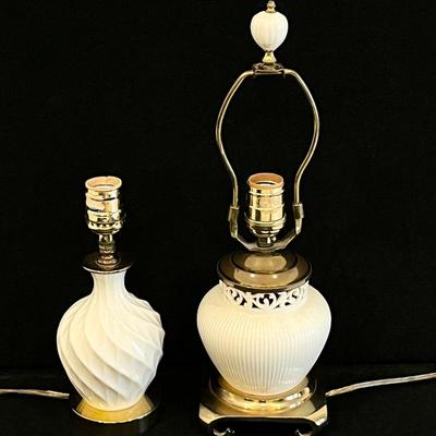 LENOX ~ Pair (2) ~ Porcelain Table Lamps