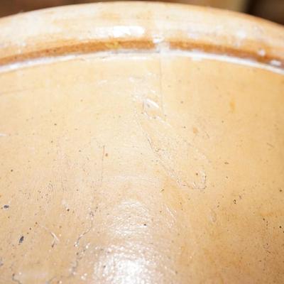 ANTIQUE NEW ENGLAND STONEWARE #3 STONEWARE COBALT BLUE DECORATED CROCK