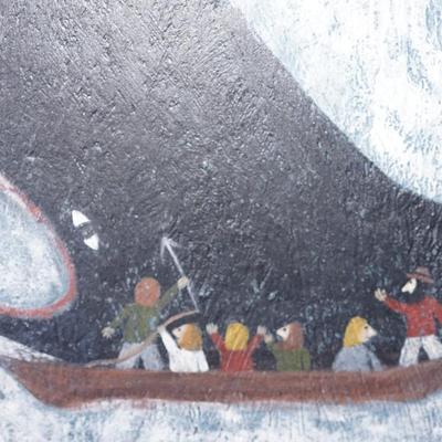 EXCELLENT REPRODUCTION OF  A FOLK ART WHALERS TAVERN SIGN- NEW ENGLAND.