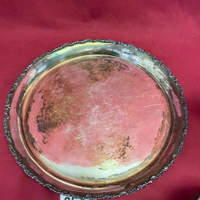 Teapot, cream and sugar, tray