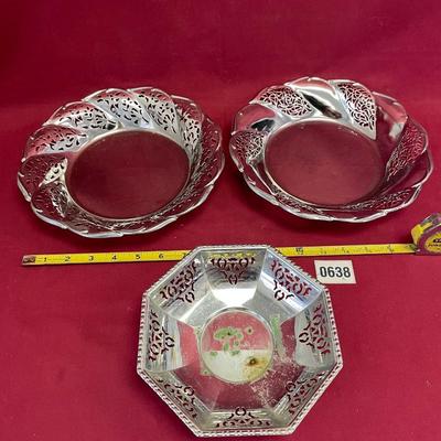 Decorative silver bowls
