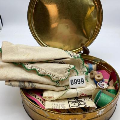Tim with sewiNg supplies