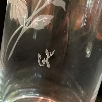 White and Coyle Etched & Signed: Two Artisan Vases (DR-SS)