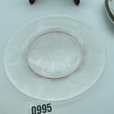 Pink depression glass assortment