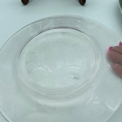 Pink depression glass assortment