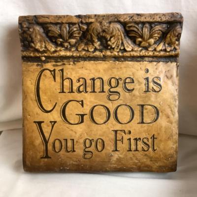 Lot 421. Mini Captain Mistress Game, Colonial Williamsburg & Sign â€œ Change is Good, YOu Go First
