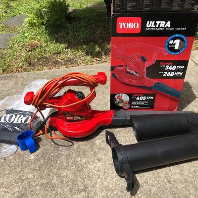 TORO Ultra Electric Blower+Vacuum+Mulcher Tested -Lot 423