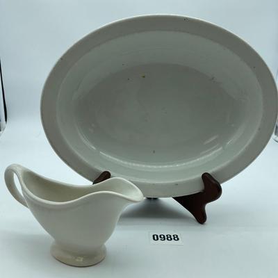 Bowl and gravy boat