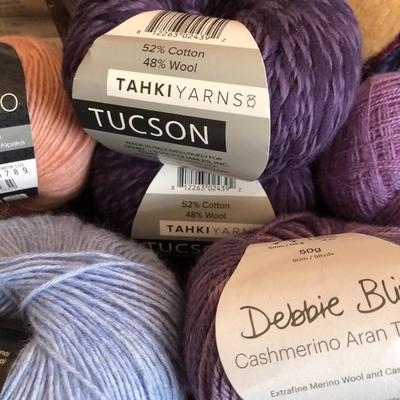 Large Yarn Lot #1 (Bromley Valley Yarns Cashmere, Lana Grossa Alpaka, Cloudborn, Silky Alpaca Lace, Tucson, Noro) -Lot 420