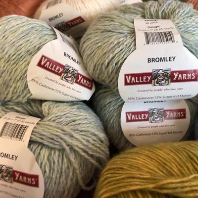 Large Yarn Lot #1 (Bromley Valley Yarns Cashmere, Lana Grossa Alpaka, Cloudborn, Silky Alpaca Lace, Tucson, Noro) -Lot 420