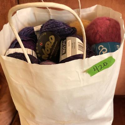 Large Yarn Lot #1 (Bromley Valley Yarns Cashmere, Lana Grossa Alpaka, Cloudborn, Silky Alpaca Lace, Tucson, Noro) -Lot 420