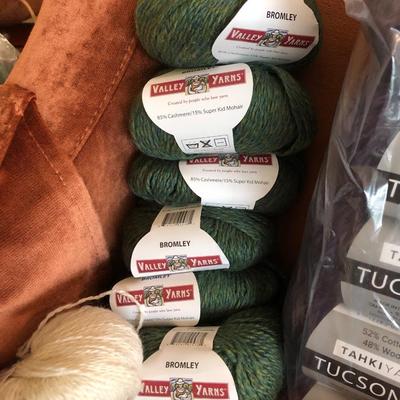 Large Yarn Lot #1 (Bromley Valley Yarns Cashmere, Lana Grossa Alpaka, Cloudborn, Silky Alpaca Lace, Tucson, Noro) -Lot 420