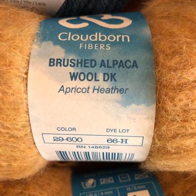 Large Yarn Lot #2 (Cloudborn Alpaca/Wool, Goshen Valley Yarns, Debbie Bliss Baby Cashmere, Candide Virgin Wool) -Lot 419