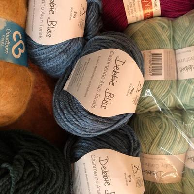 Large Yarn Lot #2 (Cloudborn Alpaca/Wool, Goshen Valley Yarns, Debbie Bliss Baby Cashmere, Candide Virgin Wool) -Lot 419