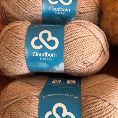 Large Yarn Lot #2 (Cloudborn Alpaca/Wool, Goshen Valley Yarns, Debbie Bliss Baby Cashmere, Candide Virgin Wool) -Lot 419