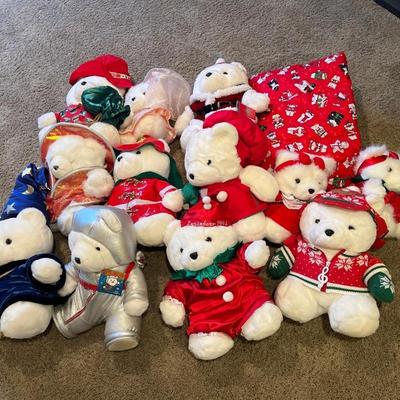 B101. Santa bear lot #2 with blanket