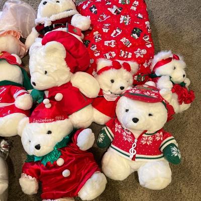 B101. Santa bear lot #2 with blanket