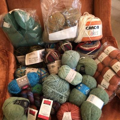 Large Yarn Lot #4 (Berroco, Lana Grossa, Zen, Debbie Bliss, Soft Linen Elite Yarns, Patrons, Cloudborn, Red Heart Scrubby, Caron,...