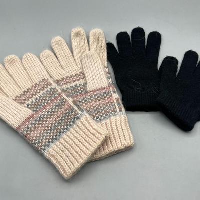 Soft Warm Winter Plain Black Gloves & Pattern Light Gloves