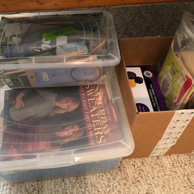 Knitting Needles, Crochet Hooks, Hoops, Yarn Winder, Lg. Box Patterns +++ -Lot 416