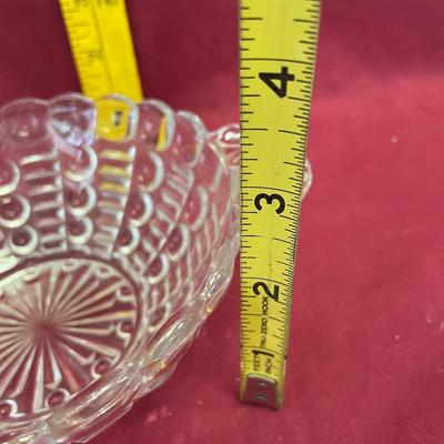 Indiana glass, clear, Mayflower dewdrop bubble and bar bowl