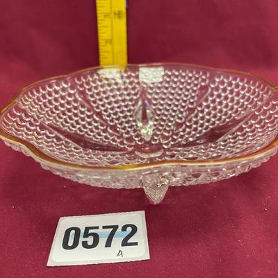 Hazel Atlas teardrop crystal bowl