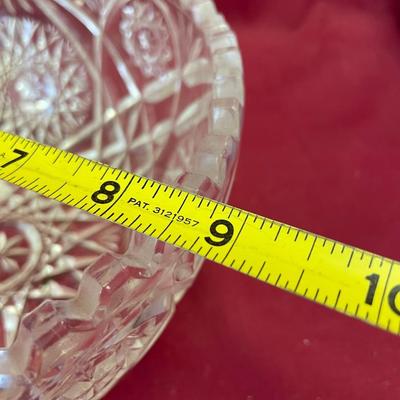 Saw tooth crystal hobstar centerpiece bowl